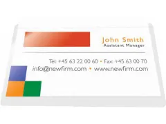 Visitekaart Tas/Pocket Zelfklevend PP 60x95mm Lange Zijde Open 10 Stuk