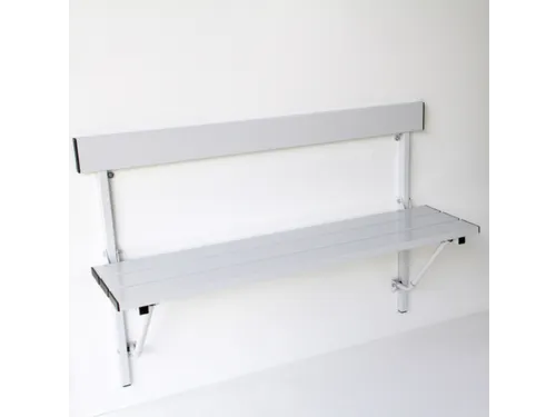 klapbank LxD 1200x380mm aluminium lijsten frame staal RAL7035