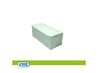 CMT Handdoekpapier Z-vouw Eco recycled 2-laags 25x23cm Groen 20x160st - 2