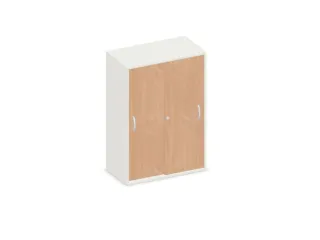 schuifdeurkast,HxBxD 1150x800x430mm,decor romp wit,decor front beuken - 1