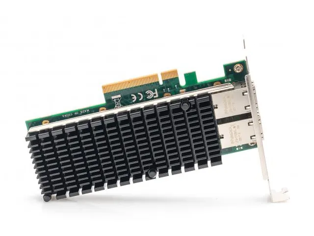 2-poorts 10 Gigabit Ethernet-netwerkkaart RJ45 PCI Express Intel-chips