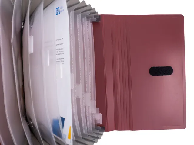 documentenmap accordeon Bordeaux rood 12-vaks