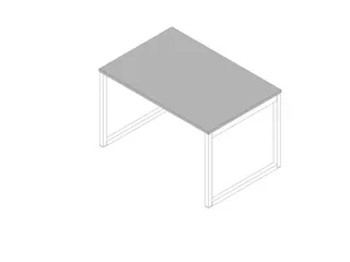 bureau,HxBxD 730x1200x800mm,blad grijs,sledeframe wit - 1