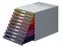Module à tiroirs Durable Varicolor 10 tiroirs gris
