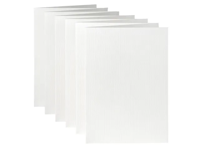 Correspondentiekaart Papicolor dubbel 105x148mm hagelwit pak à 6 stuk