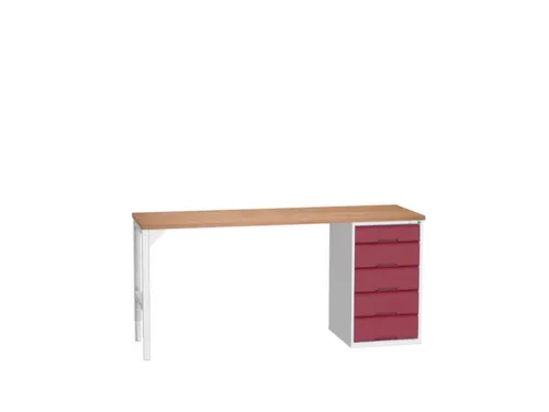 werkbank,HxBxD 930x2000x600mm,multiplexblad,2voeten/1container