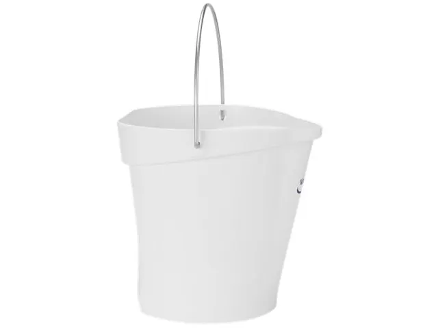Seau gradué Vikan 56945 bec verseur détectable 12 litres Blanc