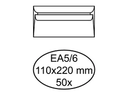 Envelop Quantore Bank Ea5/6 110x220mm Wit Zelfklevend