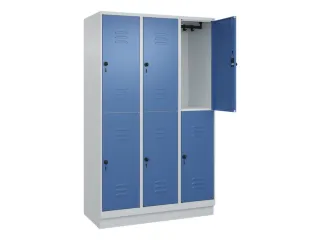 dubbeldekse locker,HxBxD 1950x1200x500mm,3x2vak.,vak B 400mm - 2