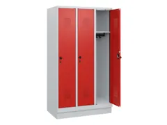 schoollocker,HxBxD 1630x900x500mm,3vak,vak B 300mm,draaigrendel,sokkel