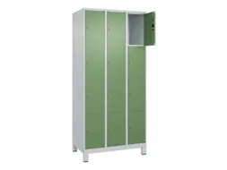 lockerkast,HxBxD 1950x900x500mm,3x4vakken,vak B 300mm,cil.-slot,voeten