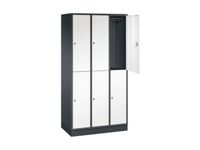 Dubbeldekse garderobekast HxBxD 1950x920x500mm 3x2vak. vak B 260mm
