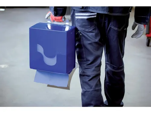 Handdoekautomaat Celtex Omnia Labor blauw handmatig