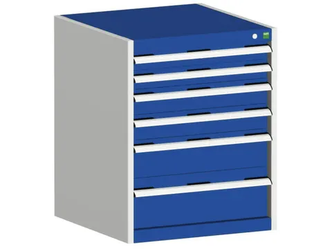 ladekast HxBxD 800x650x650mm 6laden romp RAL7035 front RAL5010