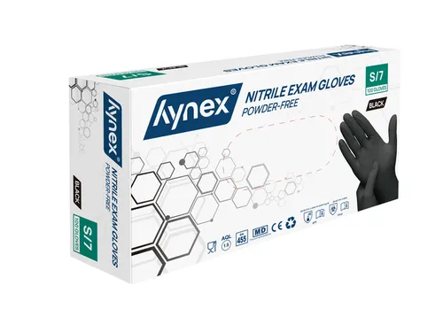Handschoen Hynex Maat S nitril 100stuks zwart