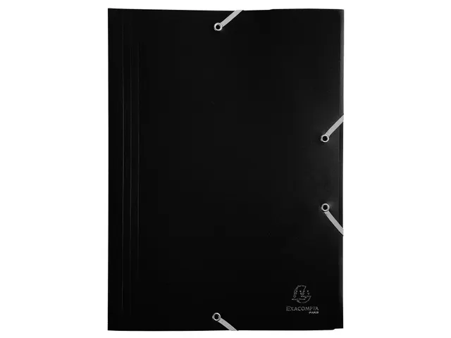 Elastomap A4 Assorti 3 Kleppen Polypropyleen 4/10de Ondoorschijnend