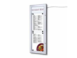 Outdoor Menubord 2xA4 met Logopaneel Staand LED verlicht - 1