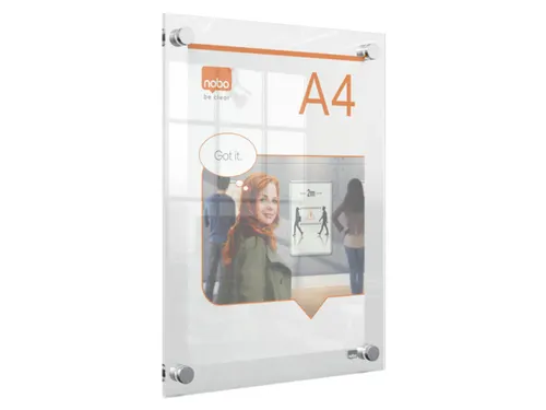 Infobord Nobo Premium Plus A4 acryl wand