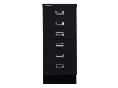 kantoor-ladekast HxBxD 670x279x380mm 6 laden romp + front zwart