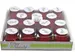 Cosy & Trendy Mini Lowboy Ø7,5 cm x 7,5 cm Rood Horeca kaars 15 stuks