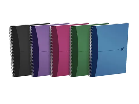 Spiraalblok Oxford Urban Mix A4 90vel ruit 5mm assorti