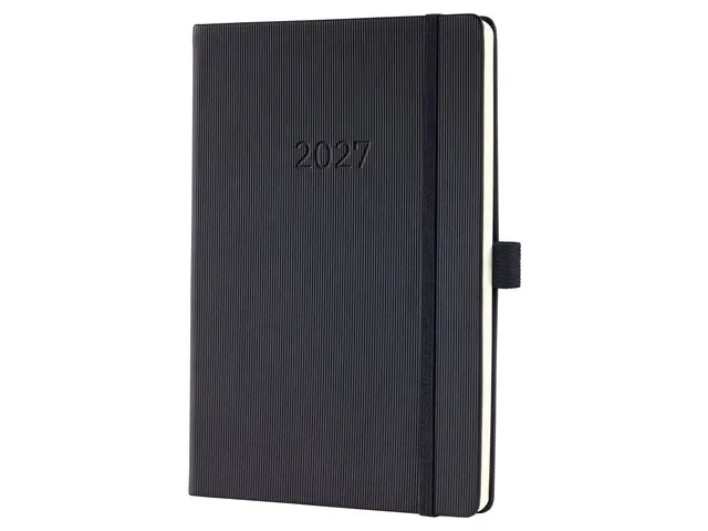 Weekagenda Conceptum A5 2027 (NL/FR/EN/DU) verticale lay-out zwart har
