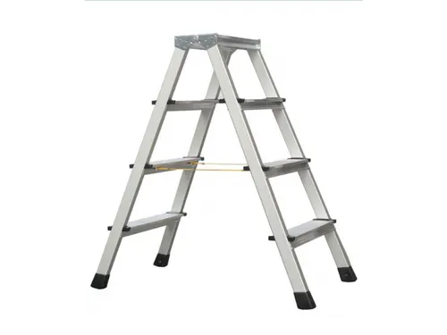 staande trap NL beide zijden 2x4treden aluminium gegroefd balk L 1 09m