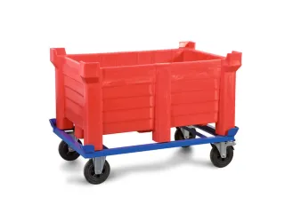 stapelbak,HxLxB 600x800x1200mm,300l,PE,rood,Wanden gesloten - 3