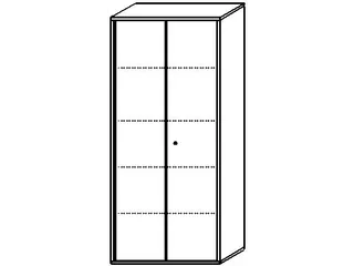 Kantoorkast 1920x800x430mm Decor Romp Lichtgrijs Decor Front Beuken - 11