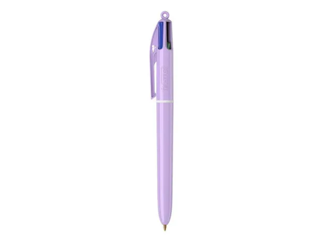 Balpen Bic 4-kleuren M pastel assorti