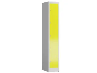 Lockerkast 1800x310x500mm 1x5 vakken cilinderslot, sokkel, RAL1018 - 1
