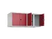 opzetkast,v. locker voor scheiding van kleding,4vak.,vak B 300mm