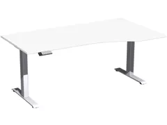 In hoogte verstelbaar bureau in vrije vorm,HxBxD 630-1280x1800x1000mm