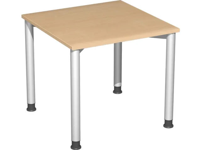 Bureau 4-Poot Hxbxd 680-800X800X800Mm Ronde Buis Beuken