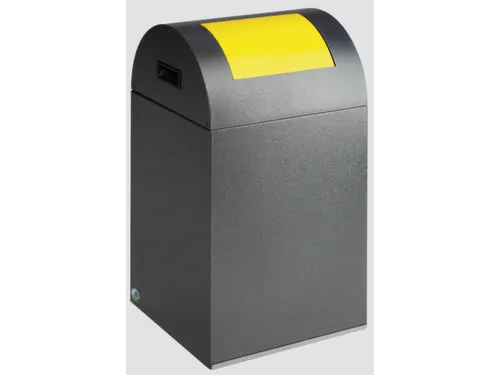 Afvalverzamelaar Zelfblussend 1X43 Liter 660X320X320Mm Klemring Geel