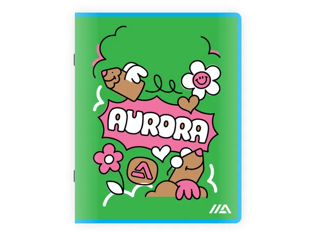 Schrift Aurora A5 ruit 5x5mm 200 pagina's 45gr