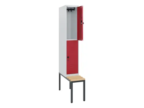 Dubbeldekse dekenkist,HxBxD 1950x300x815mm,1x2vak.,vak B 300mm