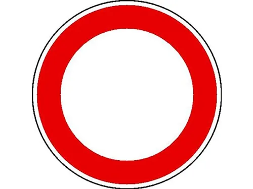 verkeersbord,verbod v. voertuigen,conform StVO,aluminium