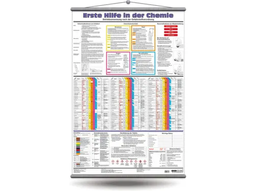 wandbord,EHBO in de chemie,papier,voor ophangen,HxB 1000x700mm