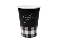 Premium Coffee Drinkbeker, Karton, 150ml, Zwart met Wit