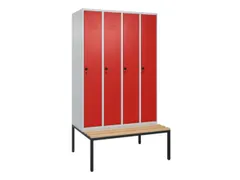 locker voor scheiding van kleding,HxBxD 2120x1200x815mm,4vak