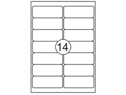 Etiket Rillstab 99.1x38.1mm Wit 1400 Stuks