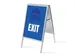 Stoepbord A1 complete set met print "EXIT" Blauw