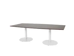 Linesto Vergadertafel Vaste Hoogte 240x120 Ton Logan Eiken 25mm Wit