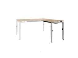 Bureau Linesto N4 aanbouwtafel 80x60cm honey castello 25mm alu