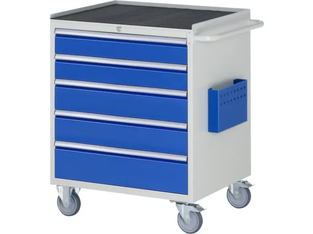 gereedschapswagen 975x770x650mm metaalblad 450kg 5 laden RAL5010