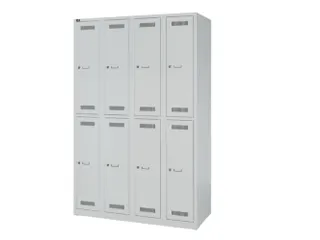 Dubbeldekse garderobekast,HxBxD 1850x1200x500mm,4x2vak.,vak B 300mm - 1