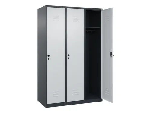 locker,HxBxD 1850x1200x500mm,3vak,vak B 400mm,draaigrendel
