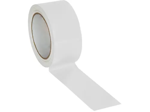 vloermarkeertape,PVC,wit,band LxB 10mx50mm