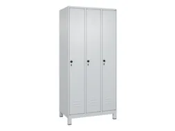 locker,HxBxD 1950x900x500mm,3vak,vak B 300mm,draaigrendel,voeten